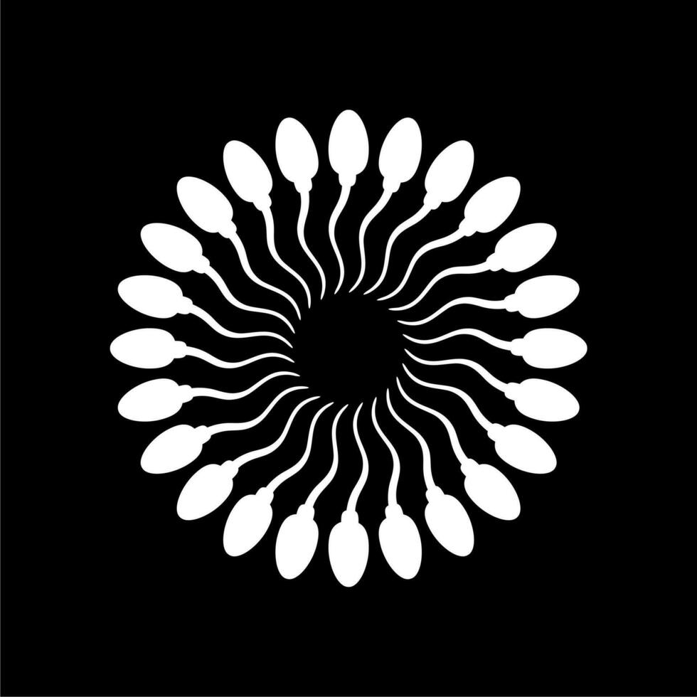 Silhouette of the Spermatozoa for Icon, Symbol, Art Illustration, Pictogram, Apps, Website, Logo Type or Graphic Design Element. Vector Illustration