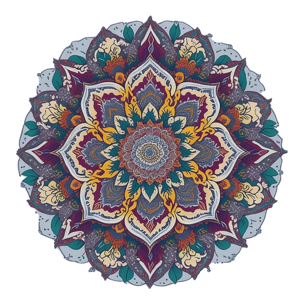Mandala Design, Colorful Mandala Design, AI Generated png