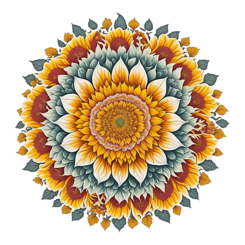 mandala diseño, vistoso mandala diseño, ai generado png