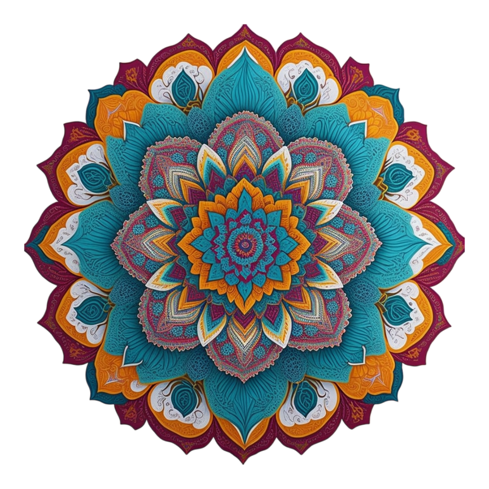 Mandala Design, Colorful Mandala Design, AI Generated png