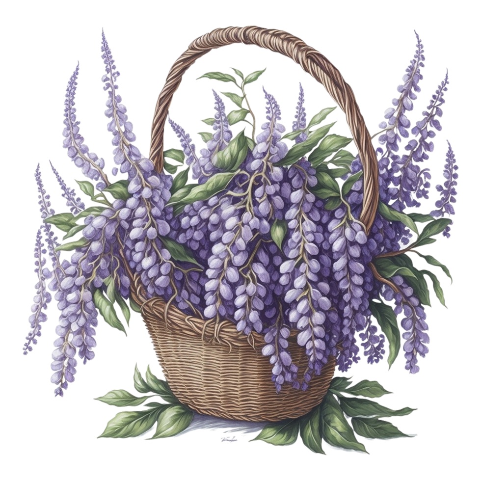 waterverf bloemen mand, waterverf mand, bloem mand, waterverf bloemen bloem ontwerp, waterverf bloem regelingen bloemen, waterverf bloem ontwerp, bruiloft decoratie, ai gegenereerd png