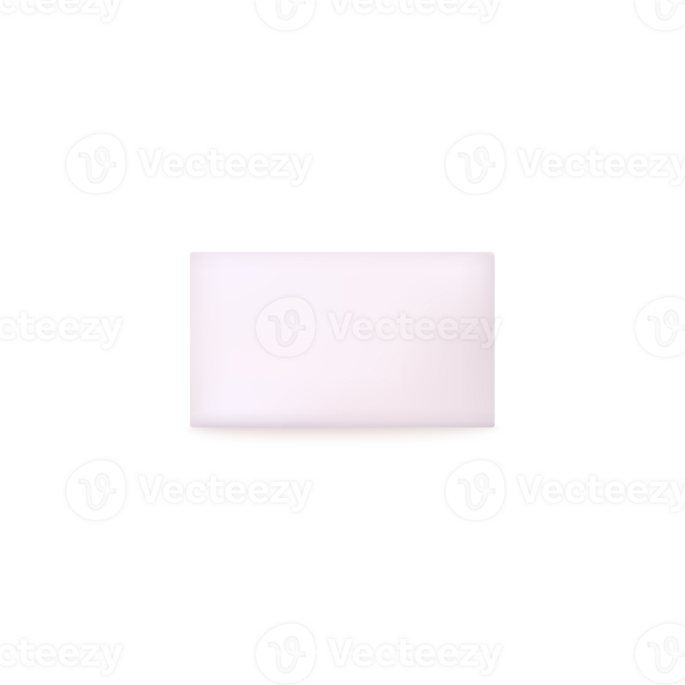 Soap square bar top view template, realistic illustration isolated. png
