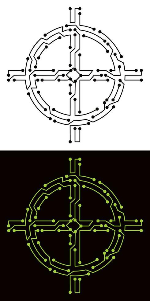 Tracking symbol created from circuit board vector