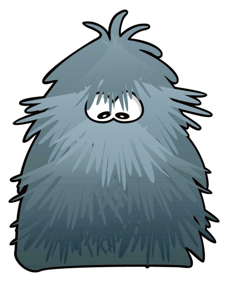 Shaggy grey hairy mascot vector