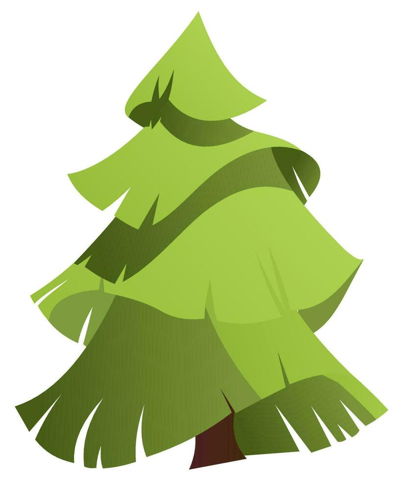 Spruce tree in the drawing vector