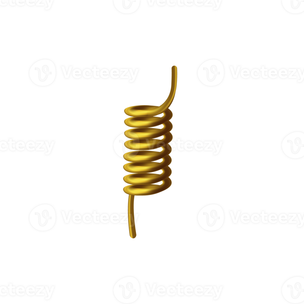 Compressed spring with pins realistic illustration illustration isolated. png