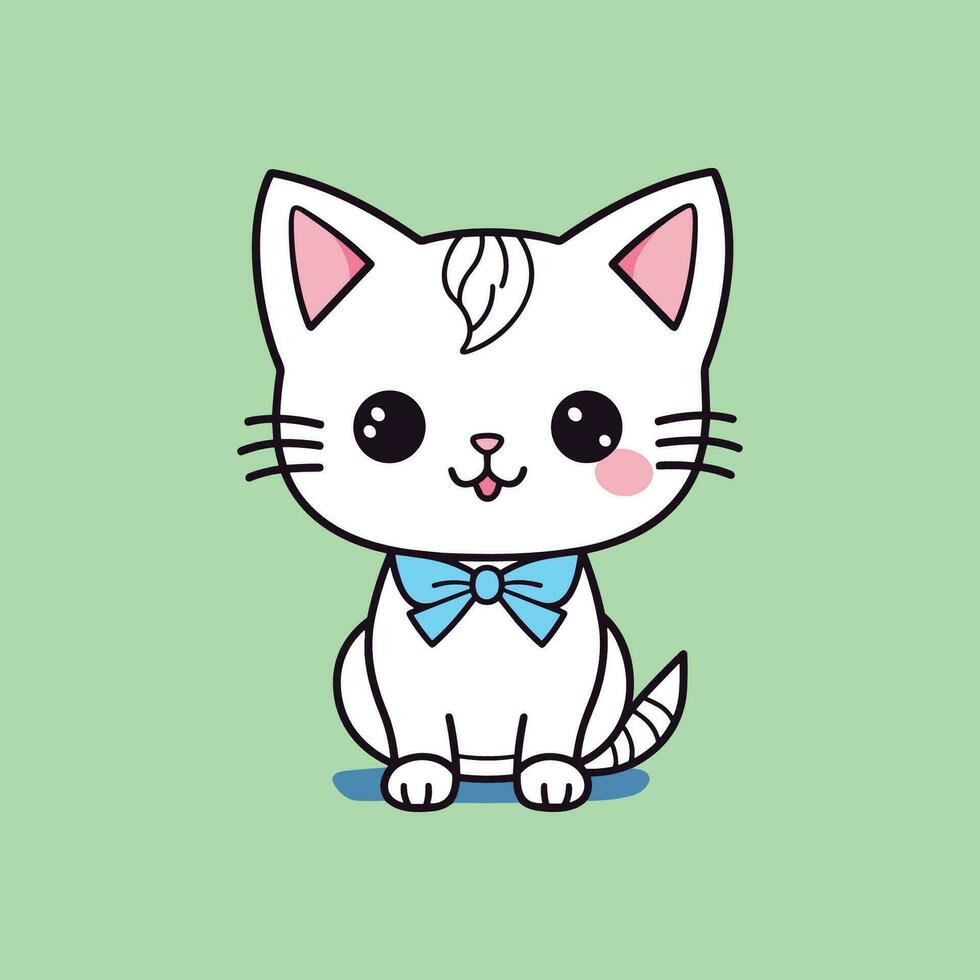 Smiling Cat, A Feline with a Grin vector