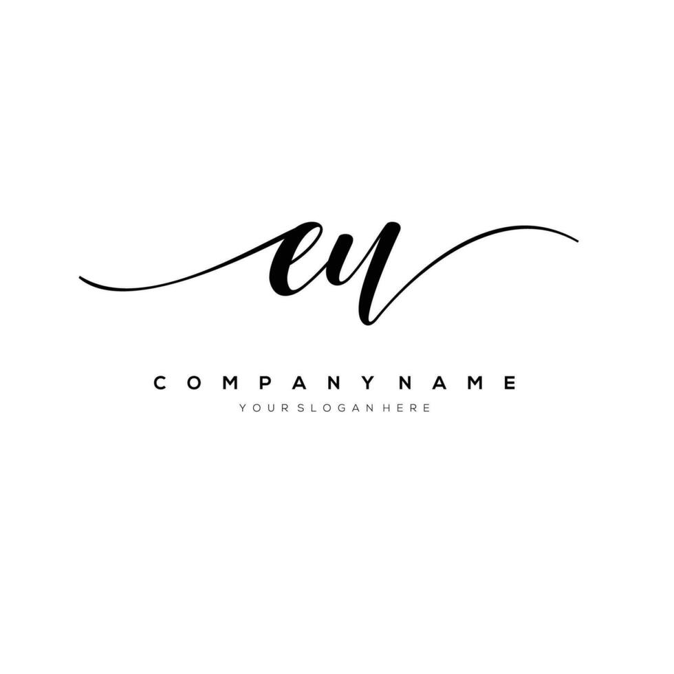 inicial letra UE logo, flor escritura logo diseño, vector logo para mujer belleza, salón, masaje, cosmético o spa marca Arte.