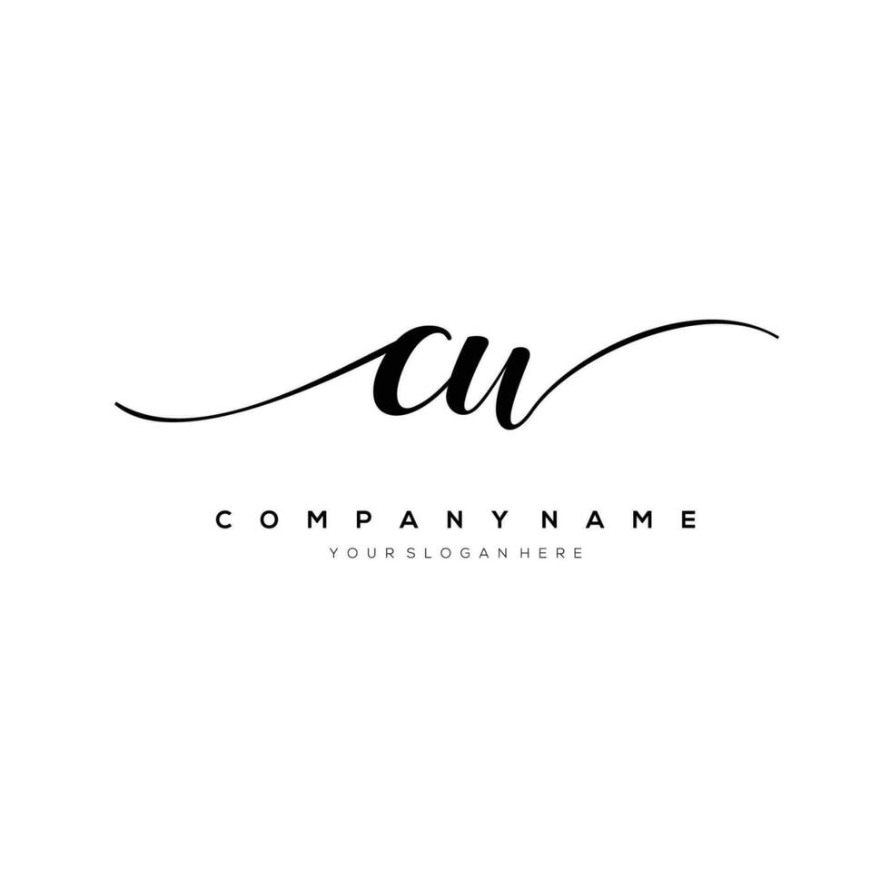 initial letter CW logo, flower handwriting logo design, vector logo for women beauty, salon, massage, cosmetic or spa brand art.