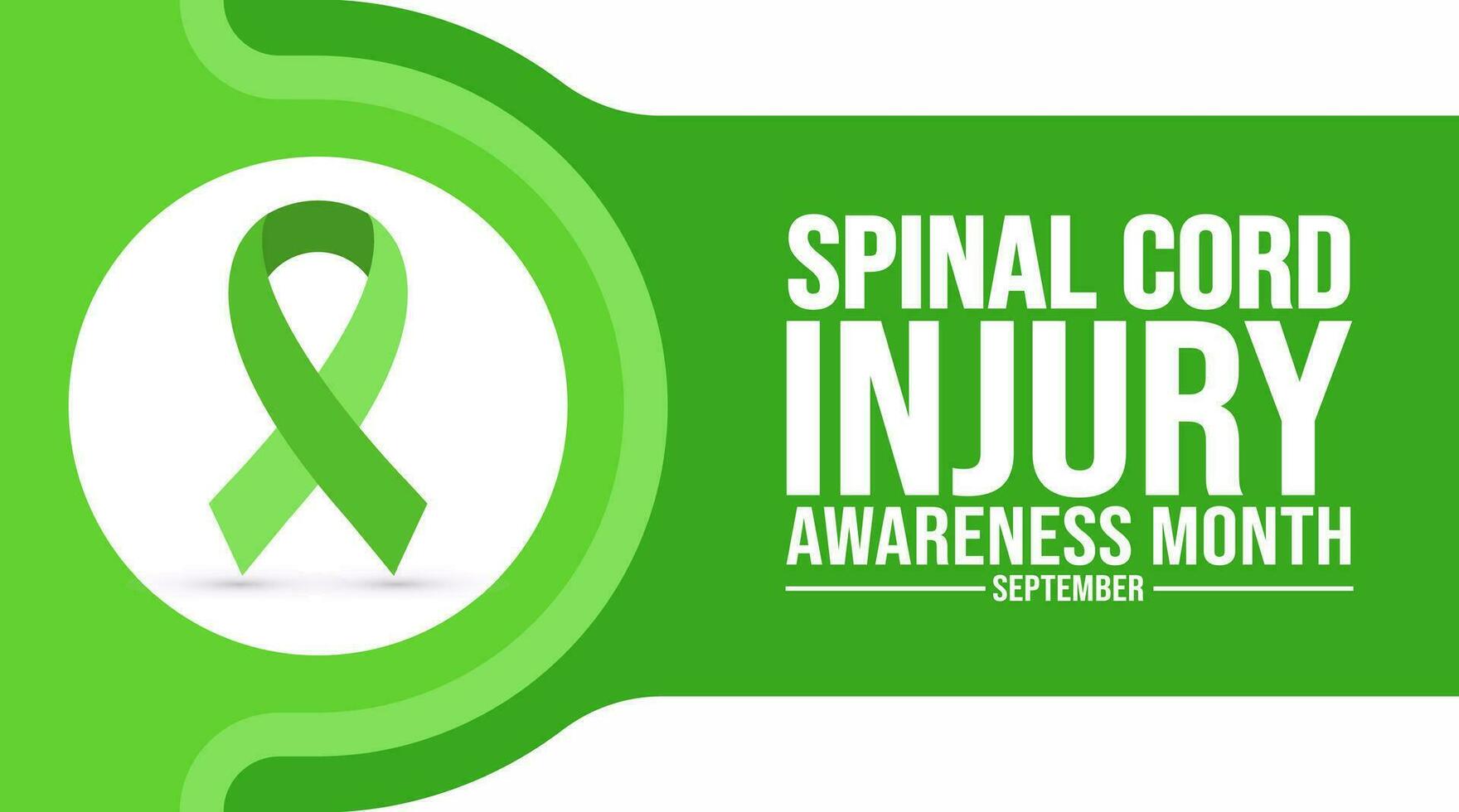 September is Spinal Cord Injury Awareness Month background template. Holiday concept. background, banner, placard, card, and poster design template with text inscription and standard color. vector