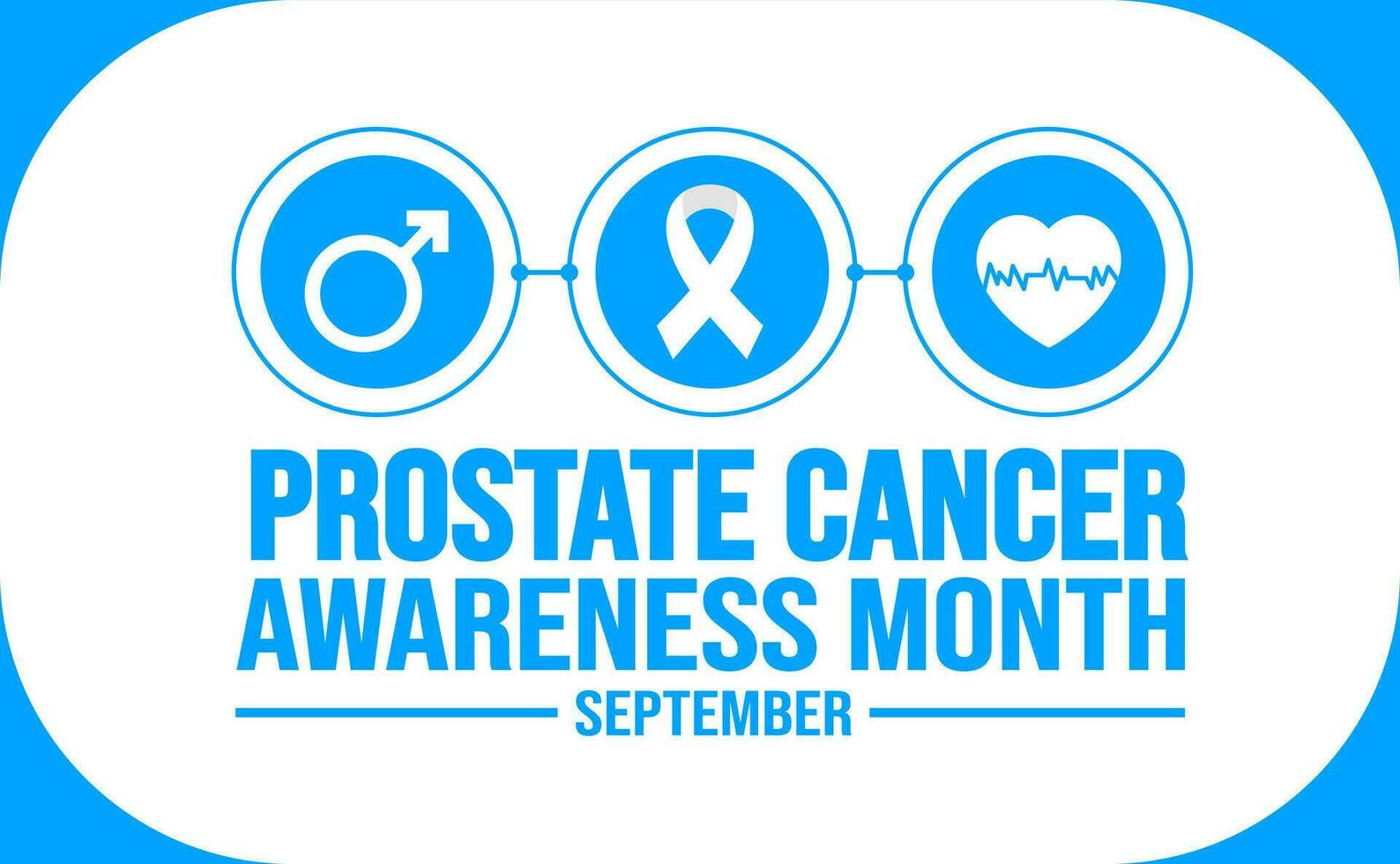 September is Prostate Cancer Awareness Month background template. Holiday concept. background, banner, placard, card, and poster design template with text inscription and standard color. vector