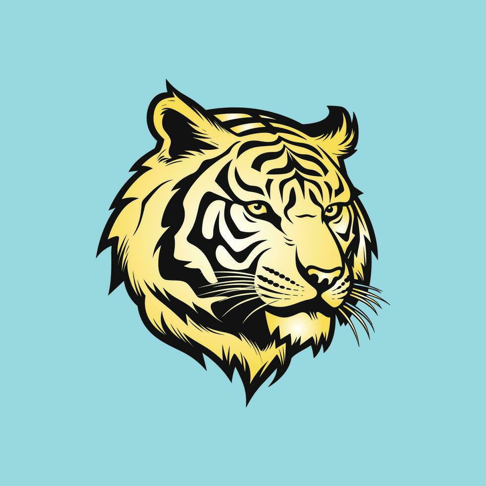 Majestic Roaring Tiger Vector Art
