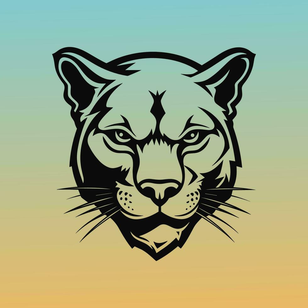 Intimidating Panther Roaring Loudly Illustration vector