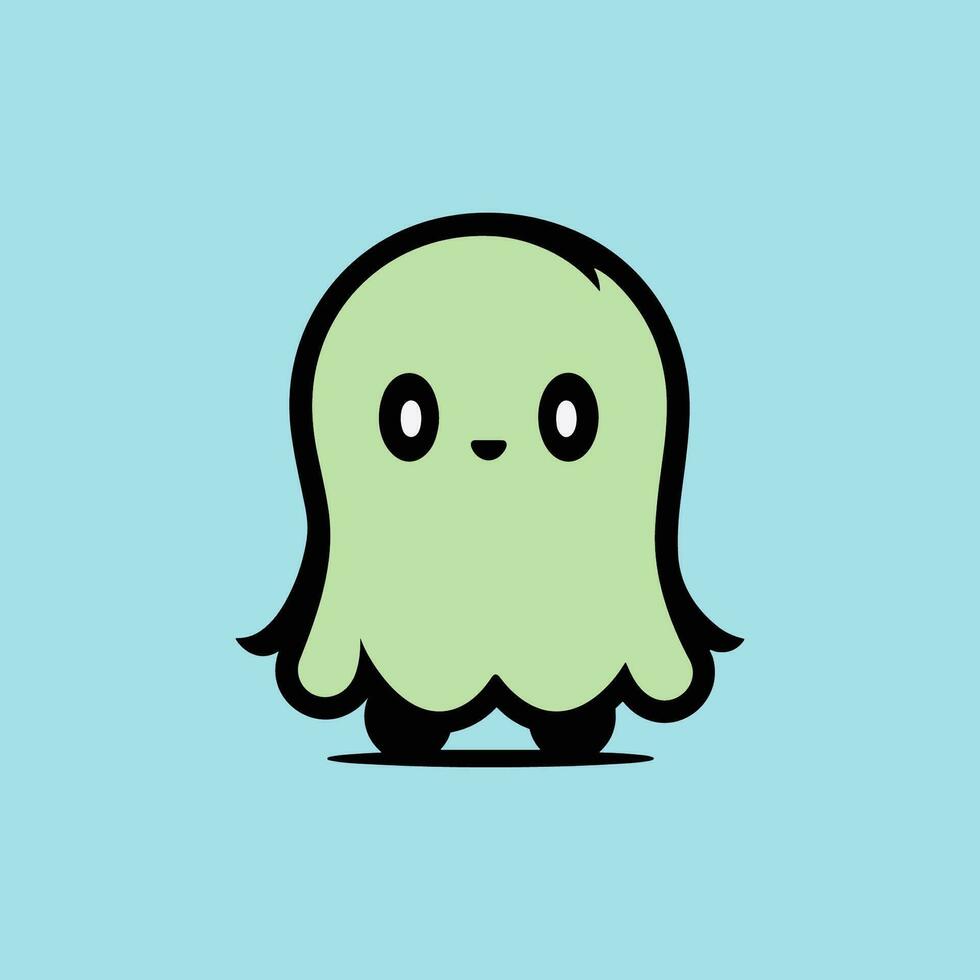 Ghost clipart in chibi style vector