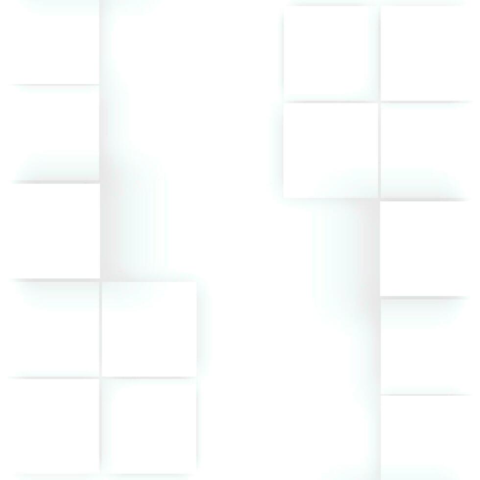 Abstract 3d modern square background. White and grey geometric pattern texture. vector art illustration
