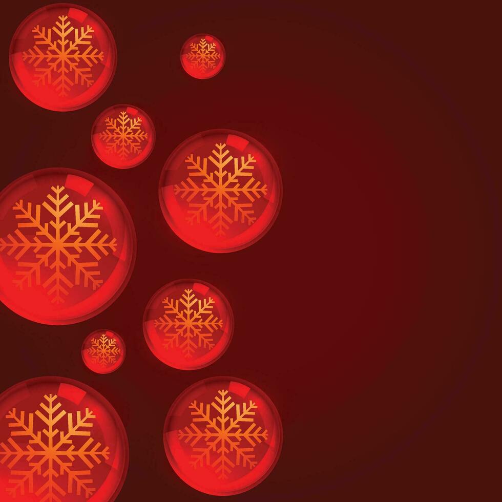Merry Christmas and Happy New Year. Xmas background with poinsettia, Snowflakes, star and balls design. vector