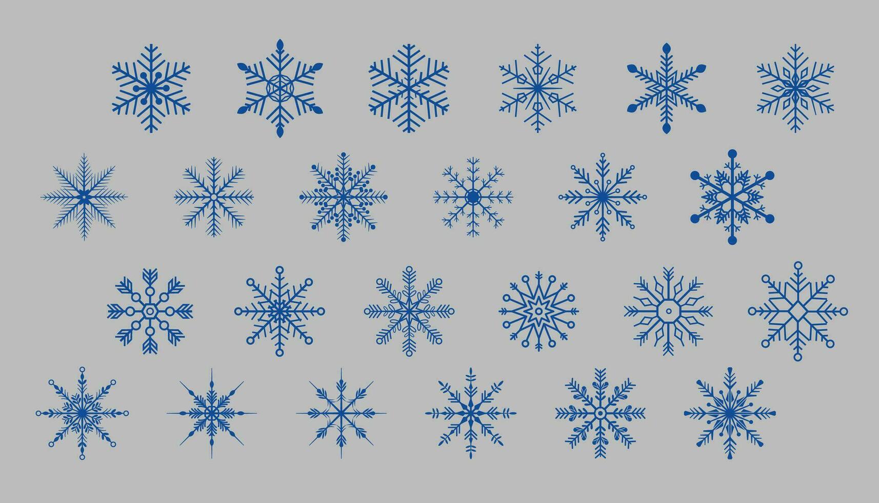 copo de nieve íconos colección en línea estilo aislado en blanco antecedentes. nuevo año diseño elementos, congelado símbolo, vector ilustración