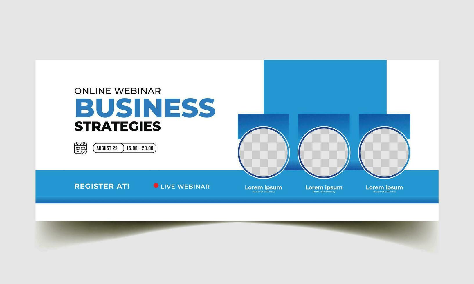 business webinar social media banner template vector