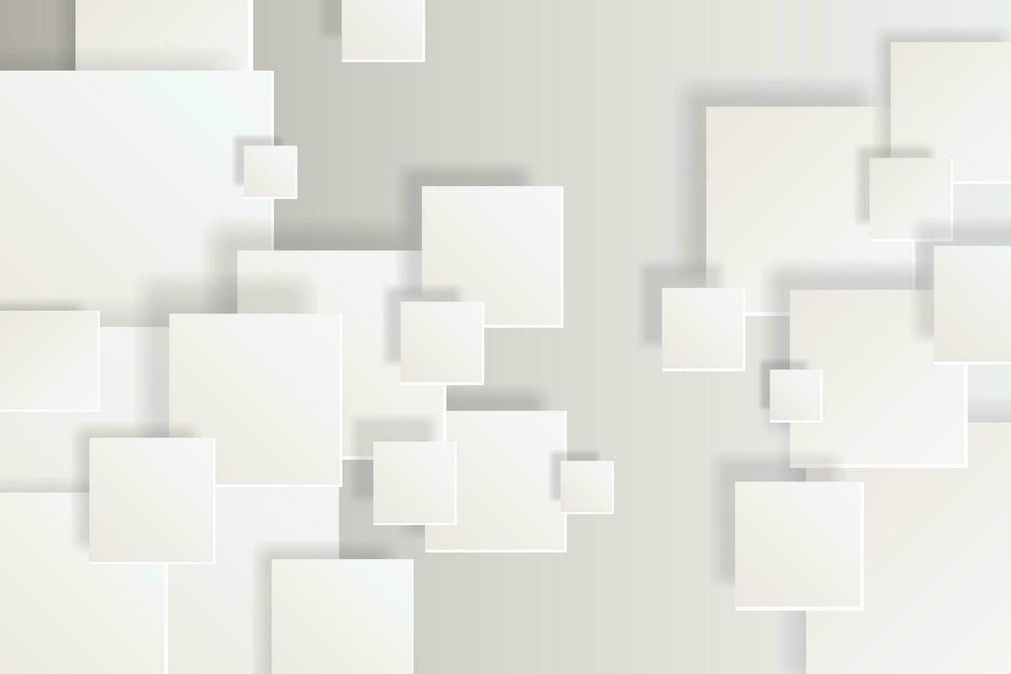 Fondo cuadrado moderno 3d abstracto. Textura de patrón geométrico blanco y gris. ilustración de arte vectorial vector