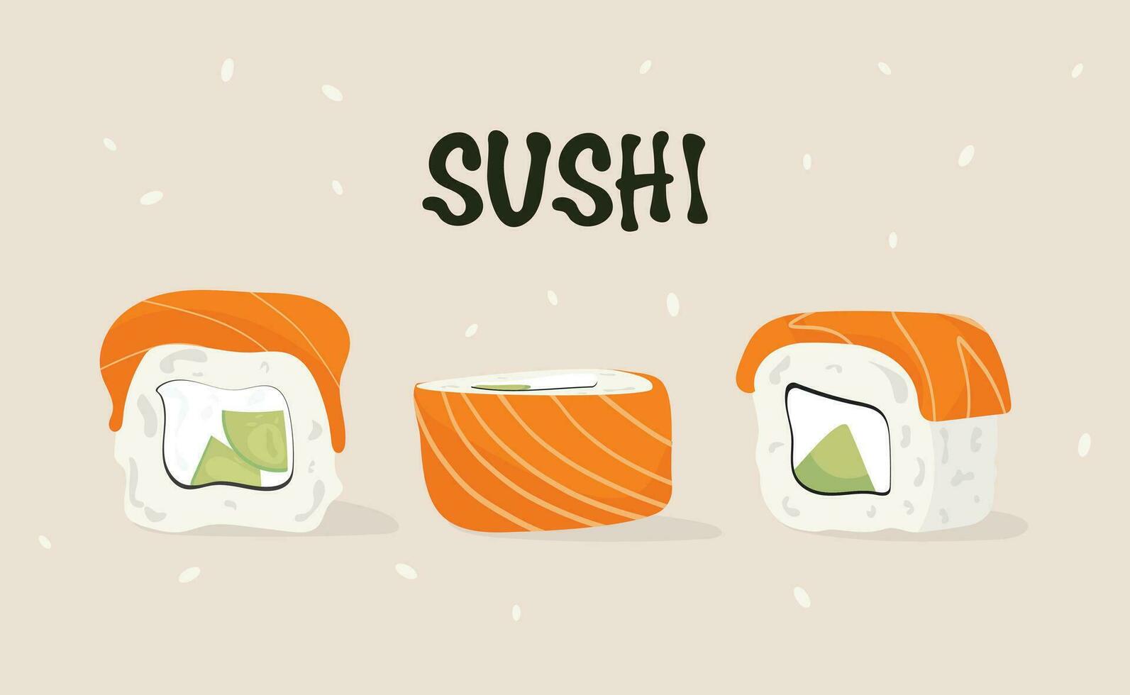 vector of the sushi