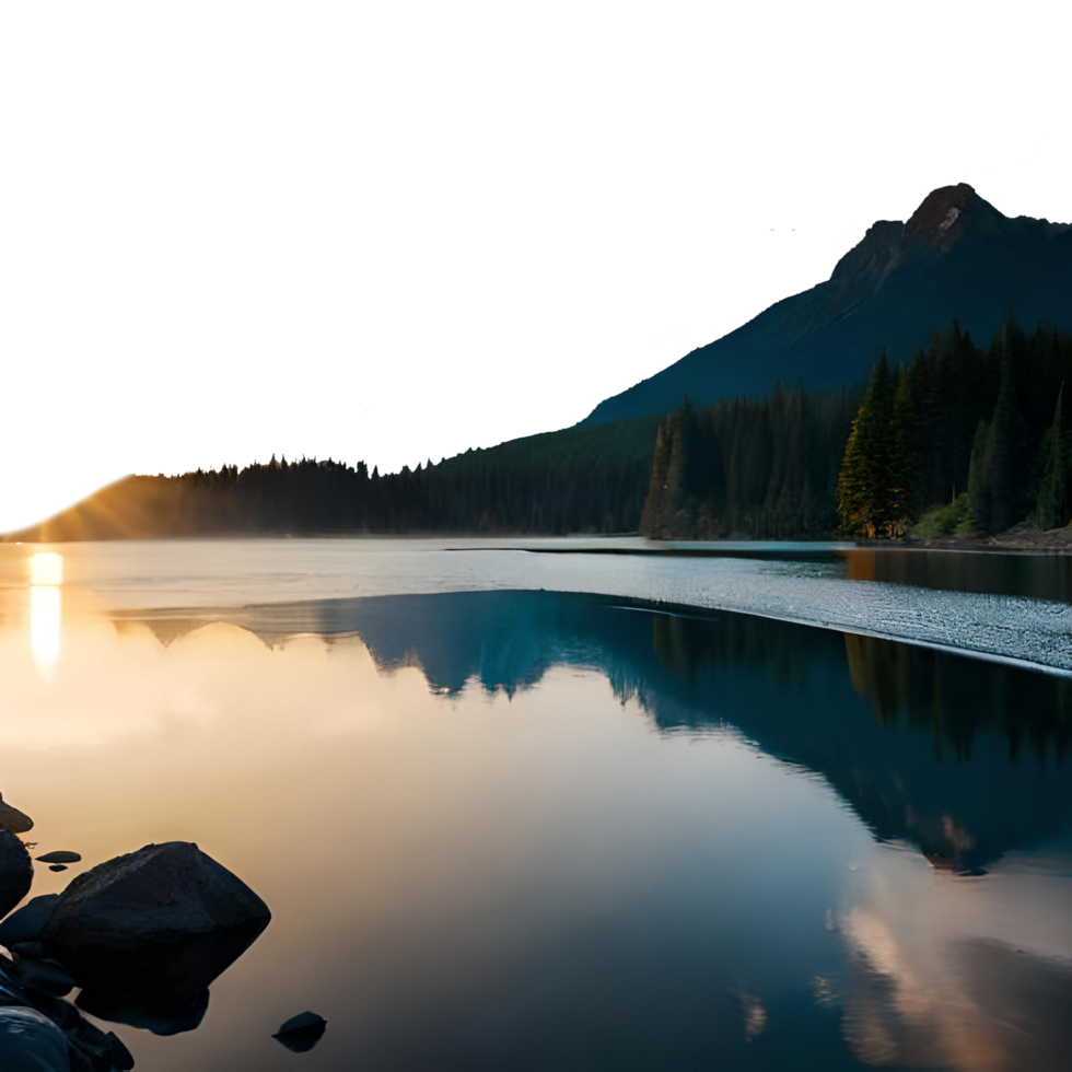 Panoramic View of Stunning Mountain Scenery generative with AI png