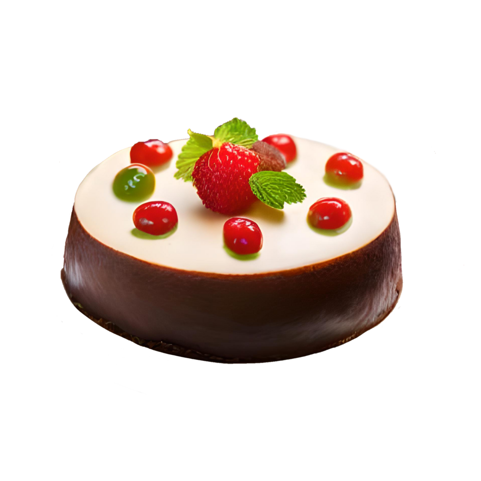 Birthday Cake with Chocolate Frosting generative with AI png