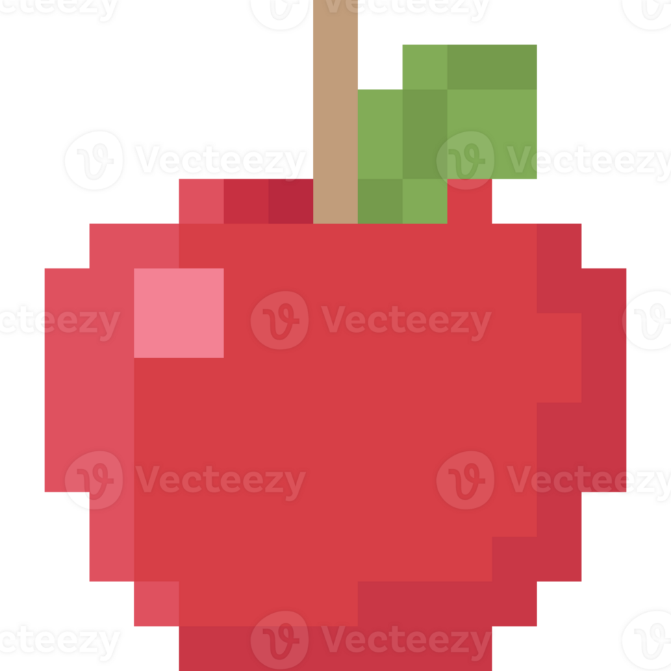 Pixel art autumn apple icon 2 png