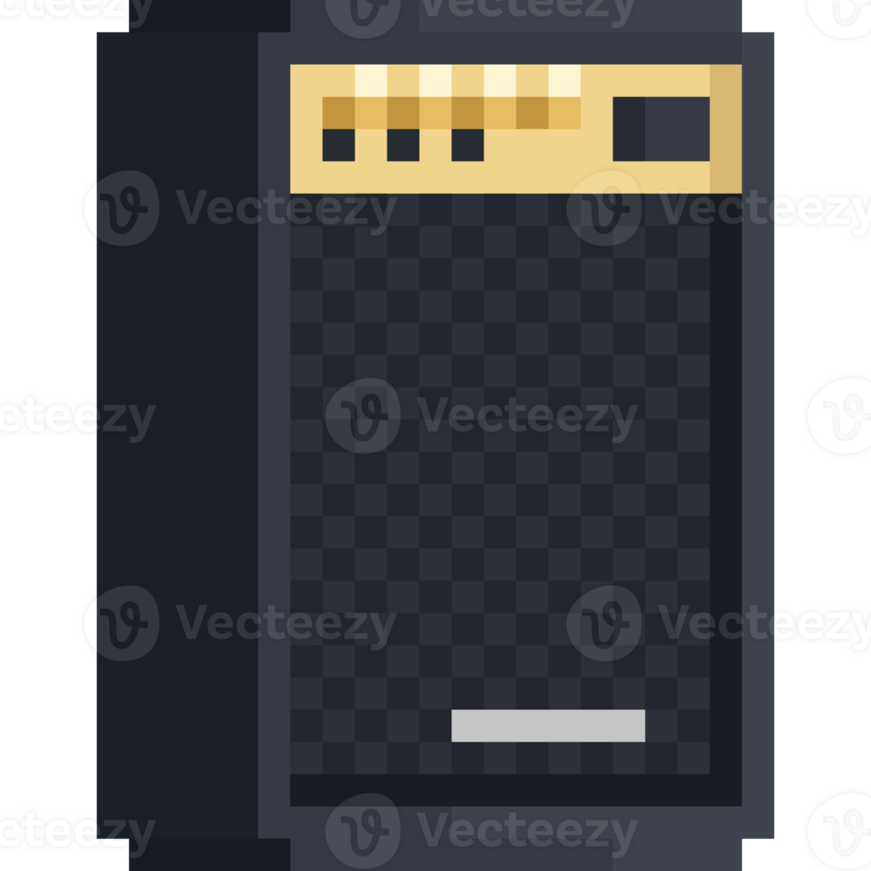 pixel konst svart förstärkare högtalare png