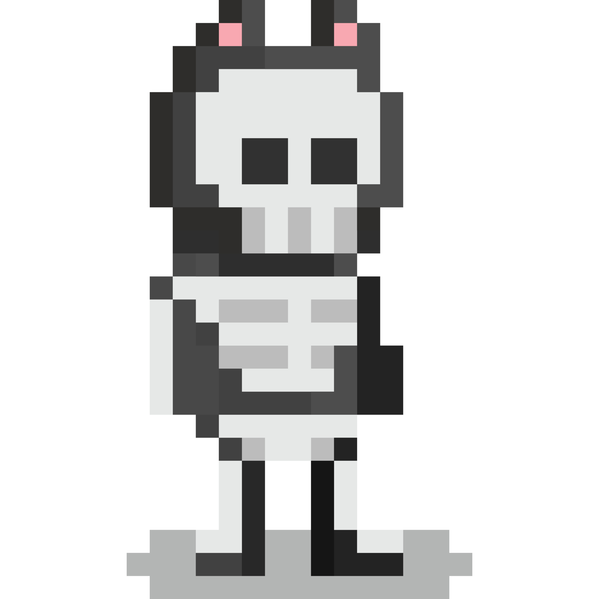 Pixel art halloween skeleton cat character 27190603 PNG