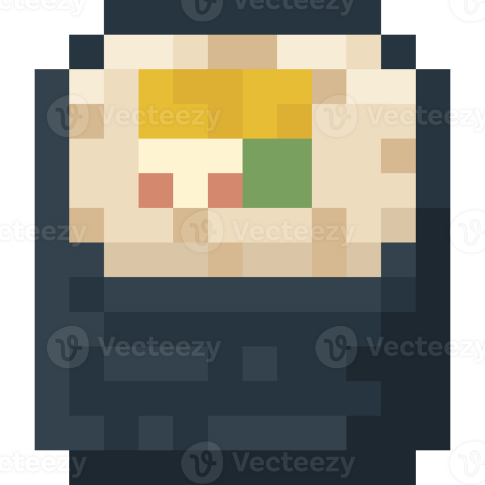 Pixel art sushi roll icon png