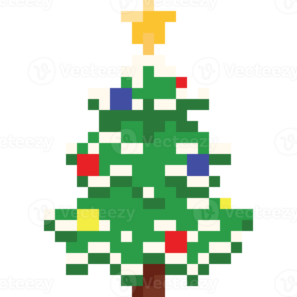 Pixel art christmas tree 6 png