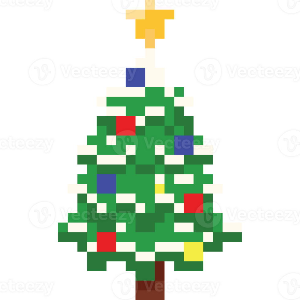 Pixel art christmas tree 4 png
