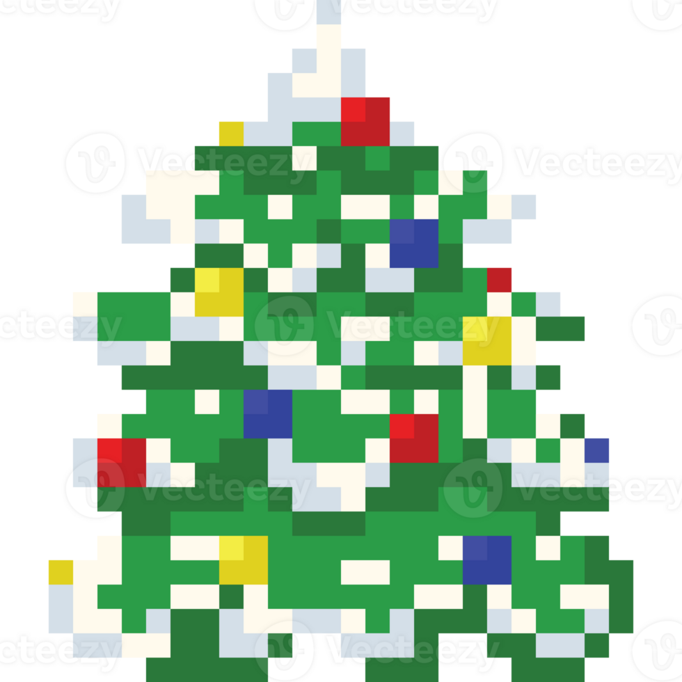 Pixel art christmas tree 3 png