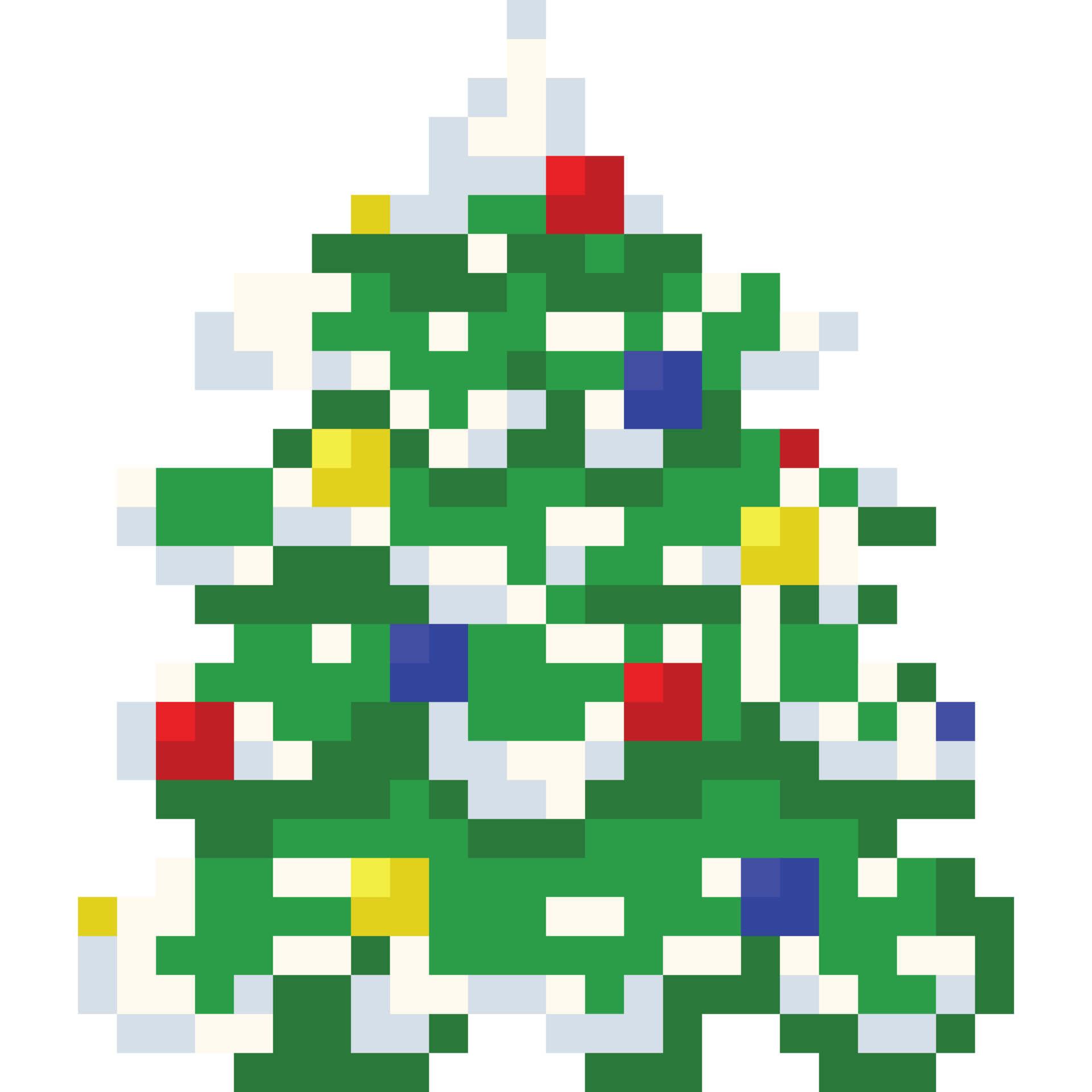 Pixel art christmas tree 3 27190778 PNG