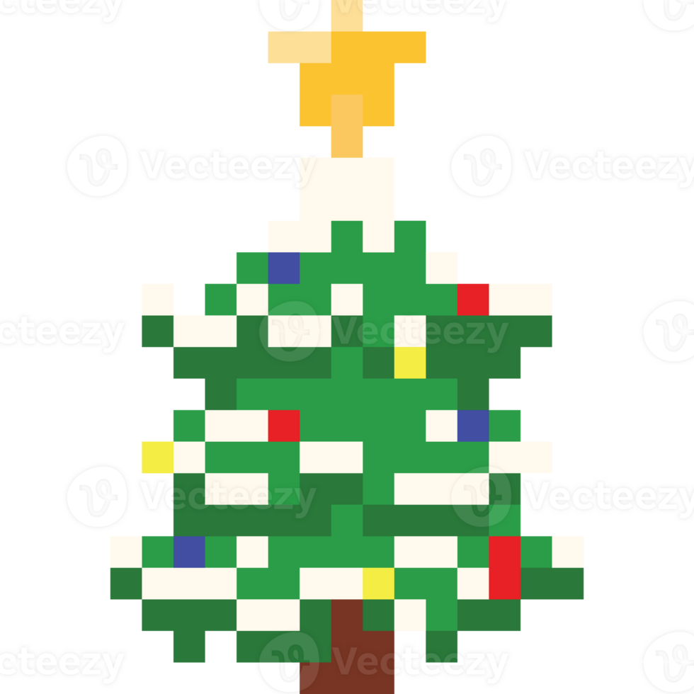 Pixel art christmas tree 5 png