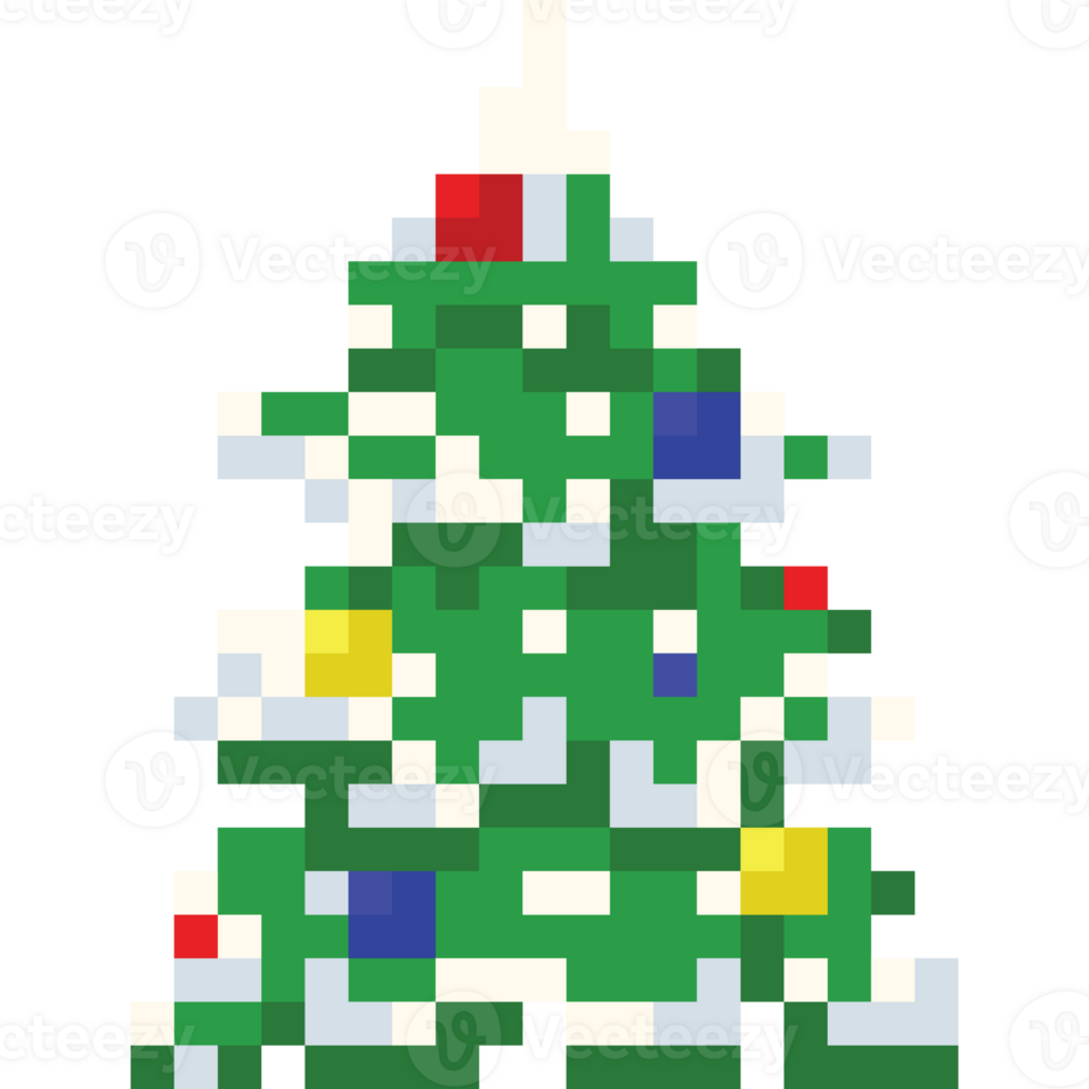Pixel art christmas tree png