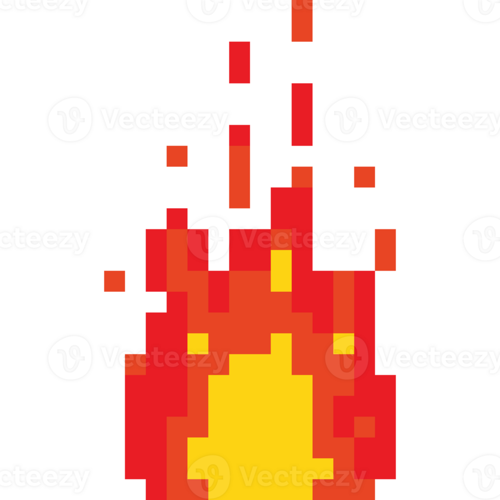 Pixel art fire icon 2 png