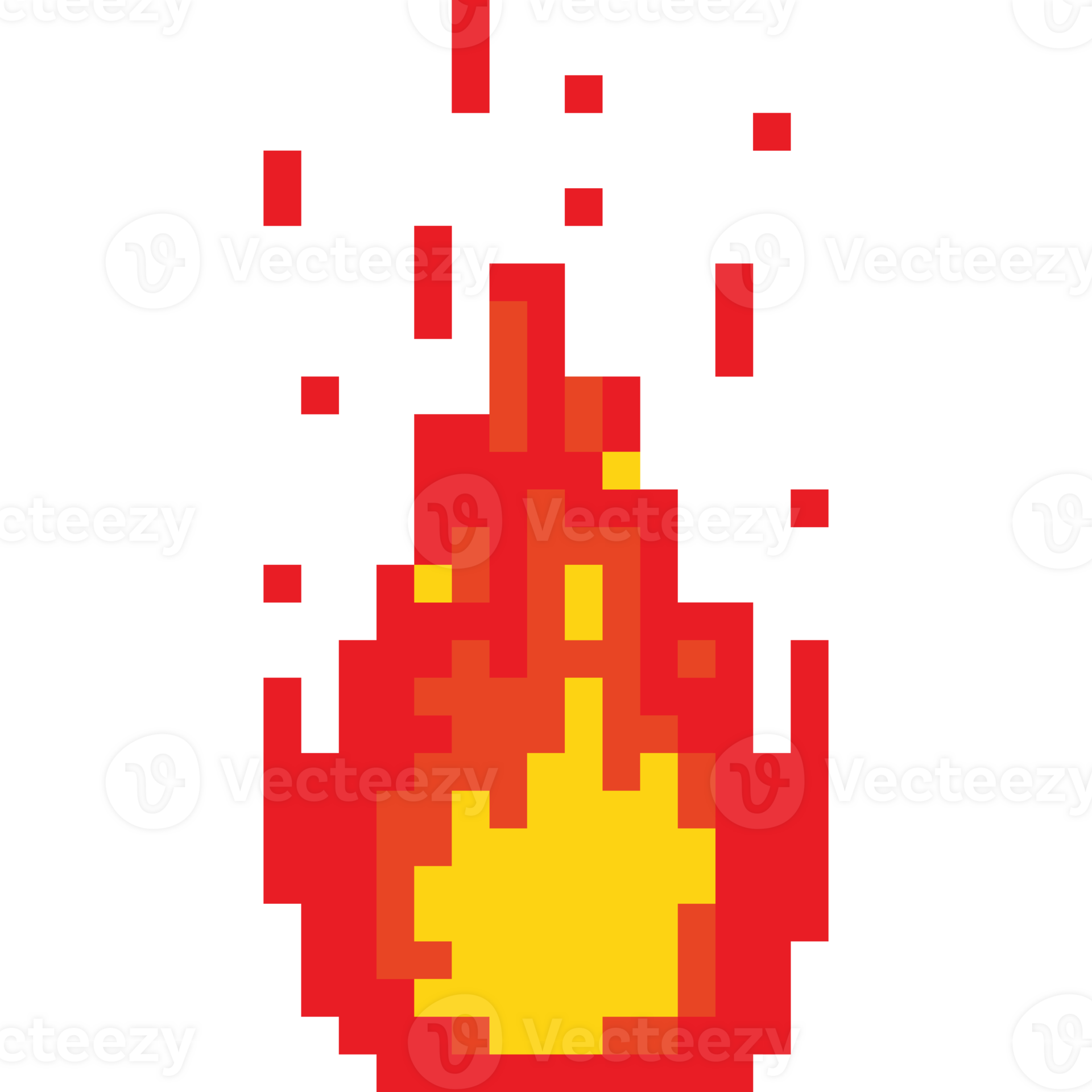 Pixel art fire icon 27190808 PNG