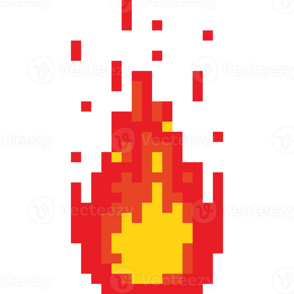 Pixel Fire PNGs for Free Download