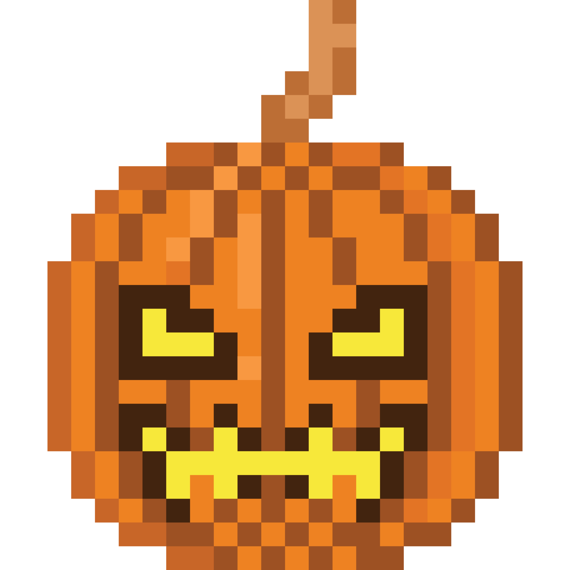 Pixel art halloween pumpkin head elemenet 2 27190852 PNG