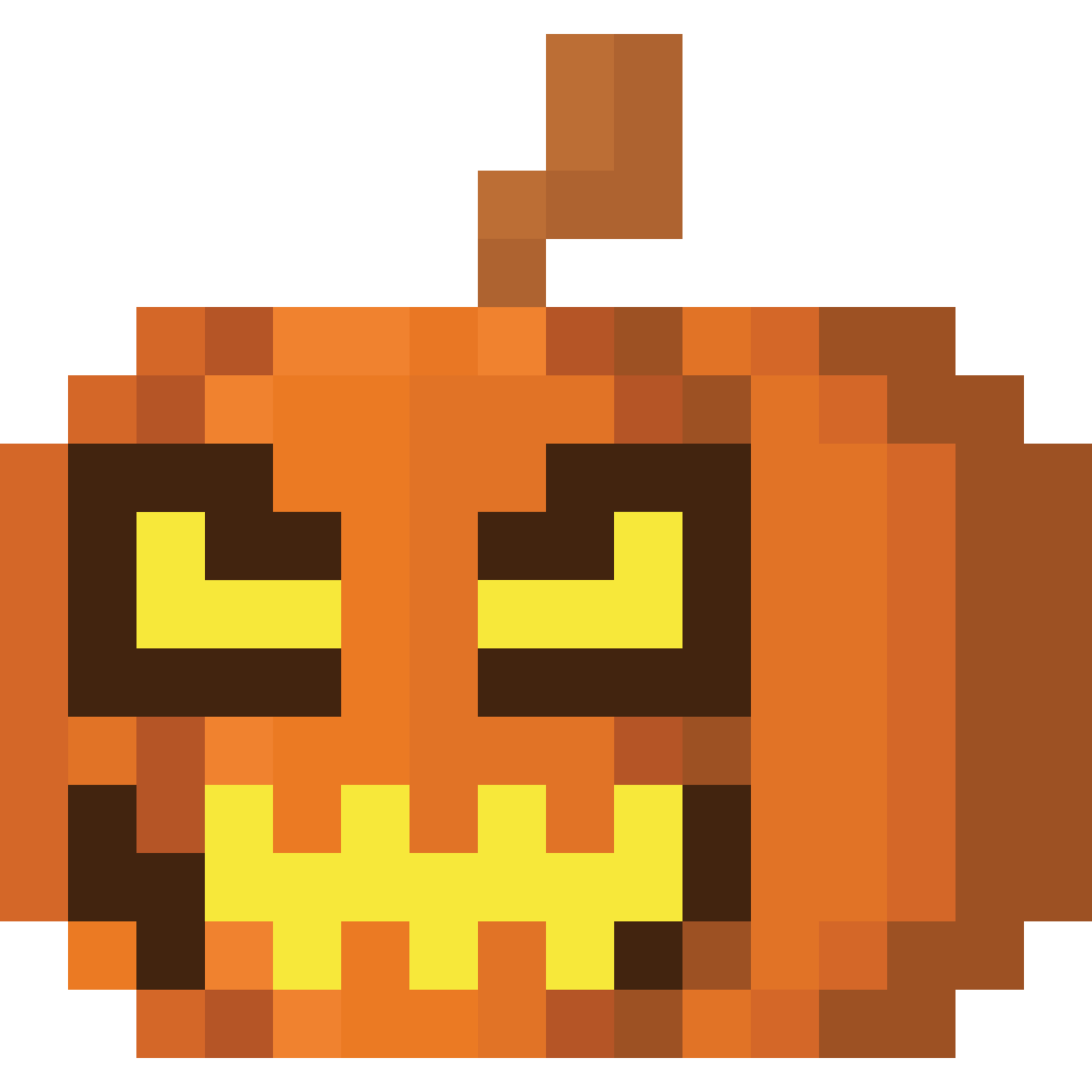 Pixel art halloween pumpkin head 27190853 PNG