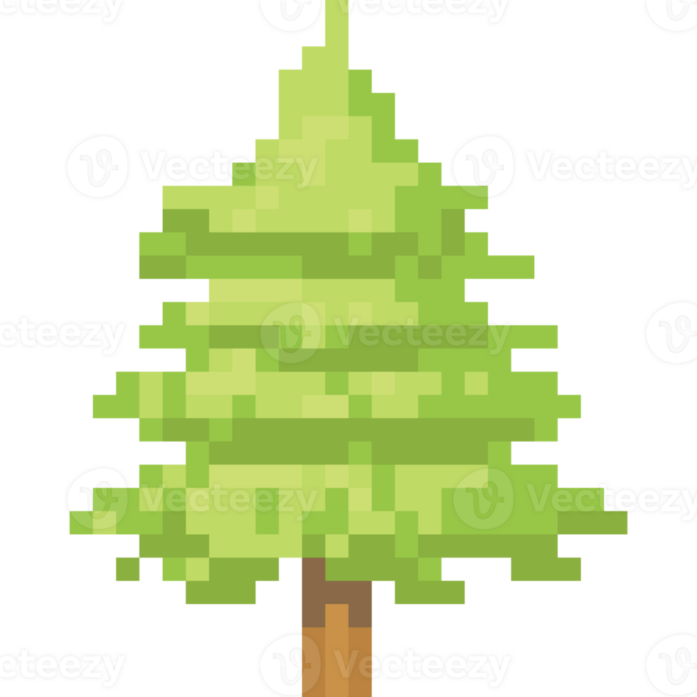 Pixel art pine tree png