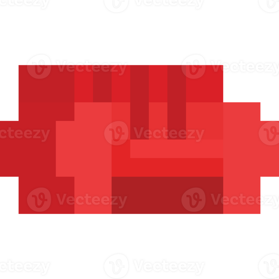 Pixel art red sofa png