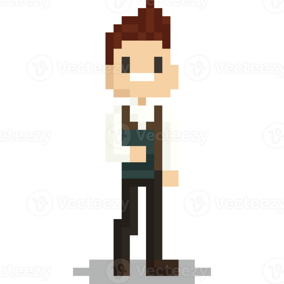 Pixel art male techer character 27191032 PNG