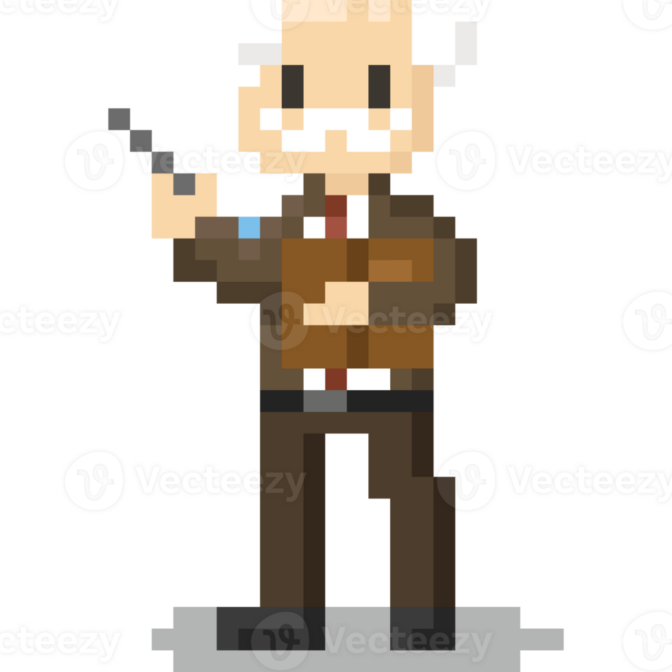 Pixel art male techer character 27191032 PNG