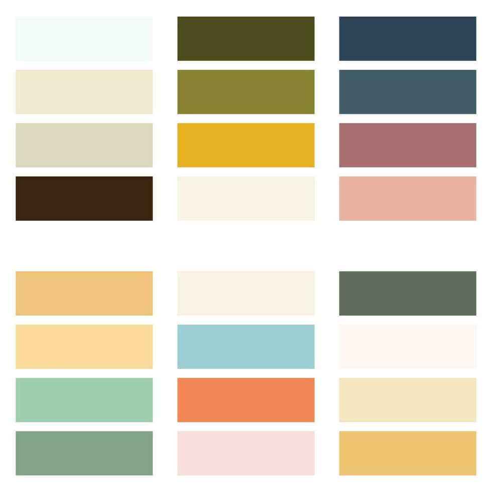 Abstract Colored Palette Guide. Vintage color set. RGB color. vector