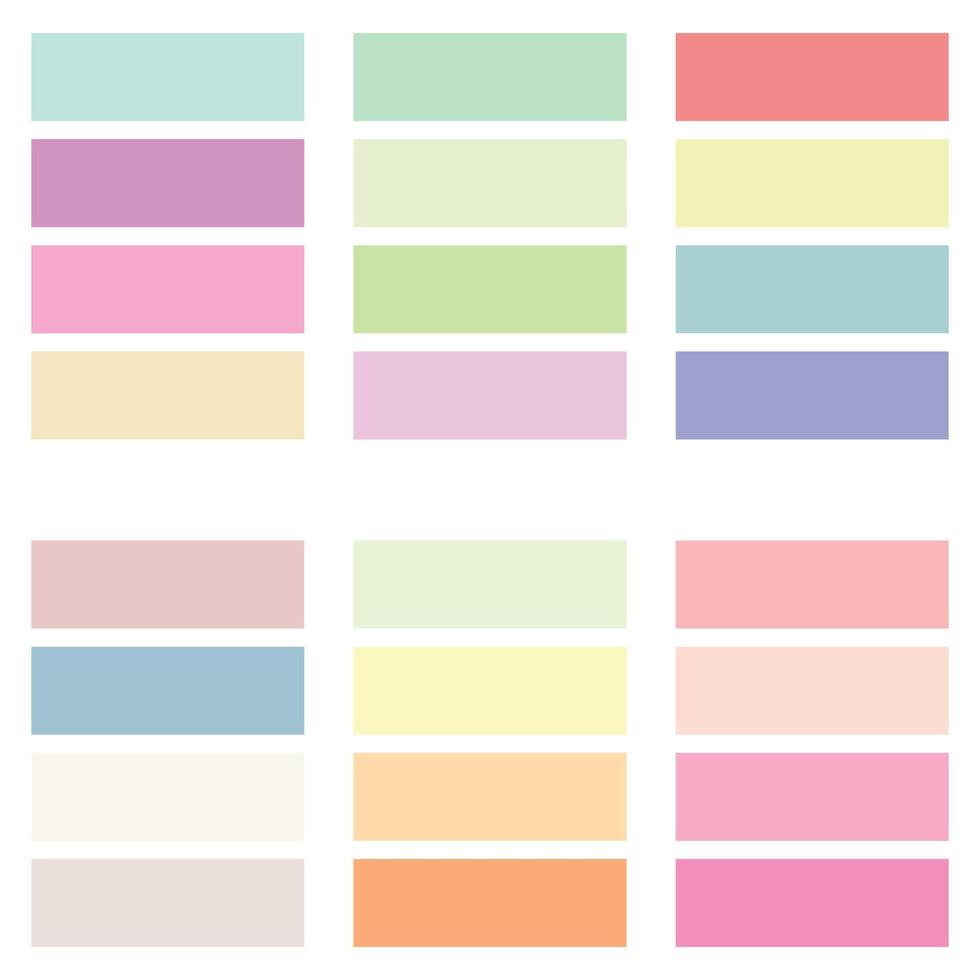 Abstract Colored Palette Guide. Pastel color set. RGB color. vector