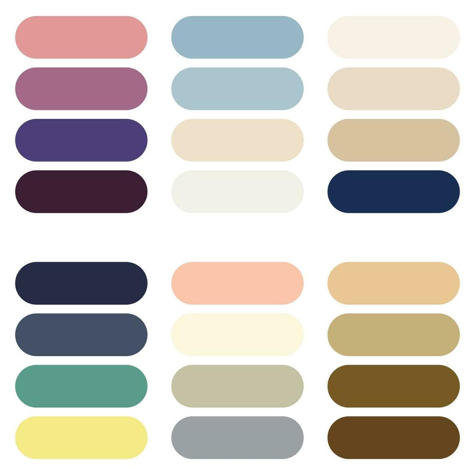 Abstract Colored Palette Guide. Vintage color set. RGB color. vector