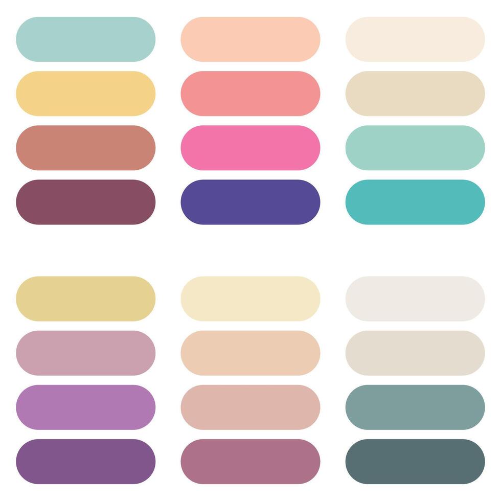 Abstract Colored Palette Guide. Pastel color set. RGB color