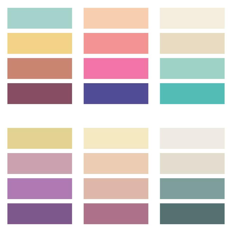 resumen de colores paleta guía. pastel color colocar. rgb color. vector